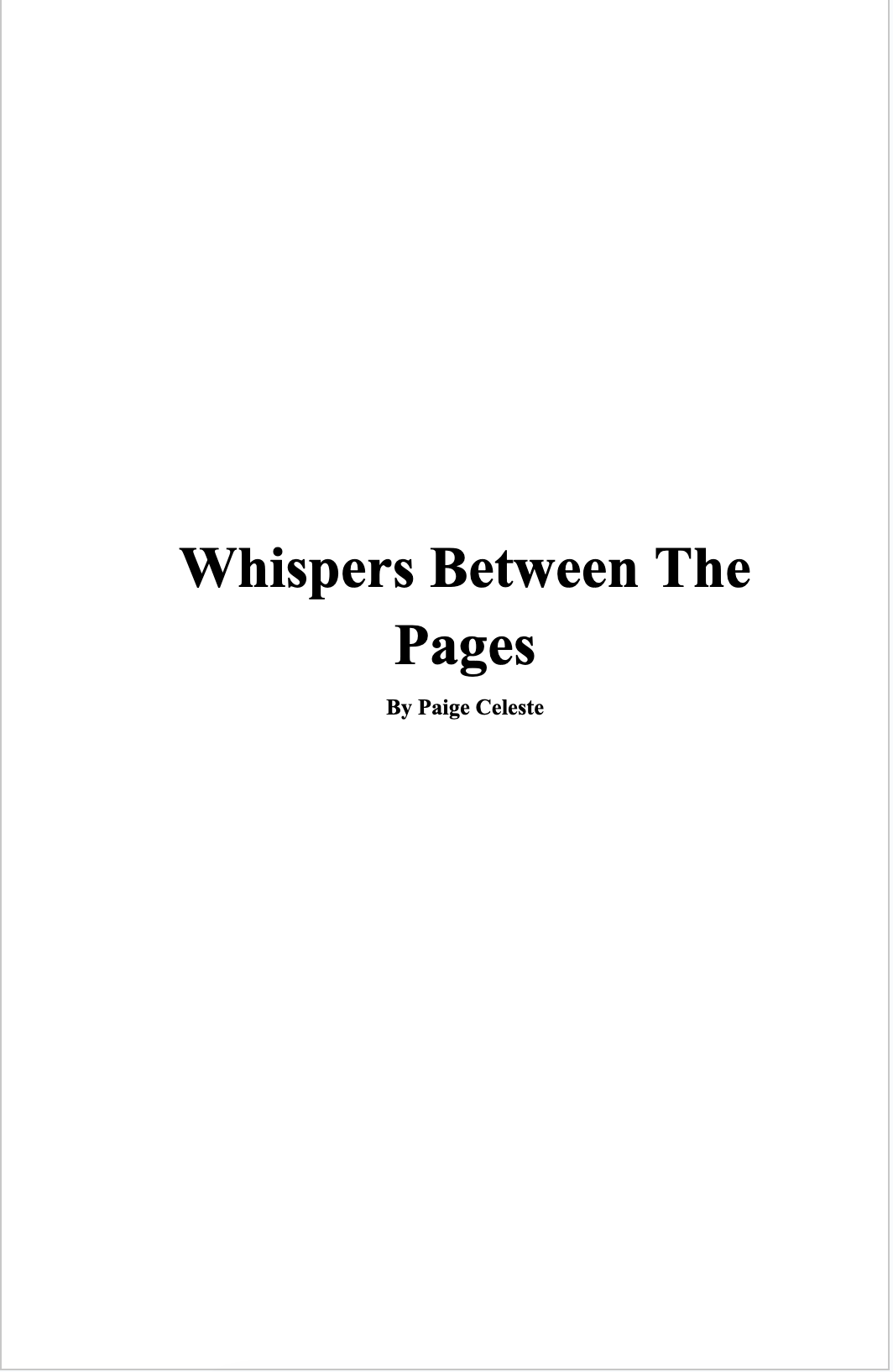 Whispers Between the Pages